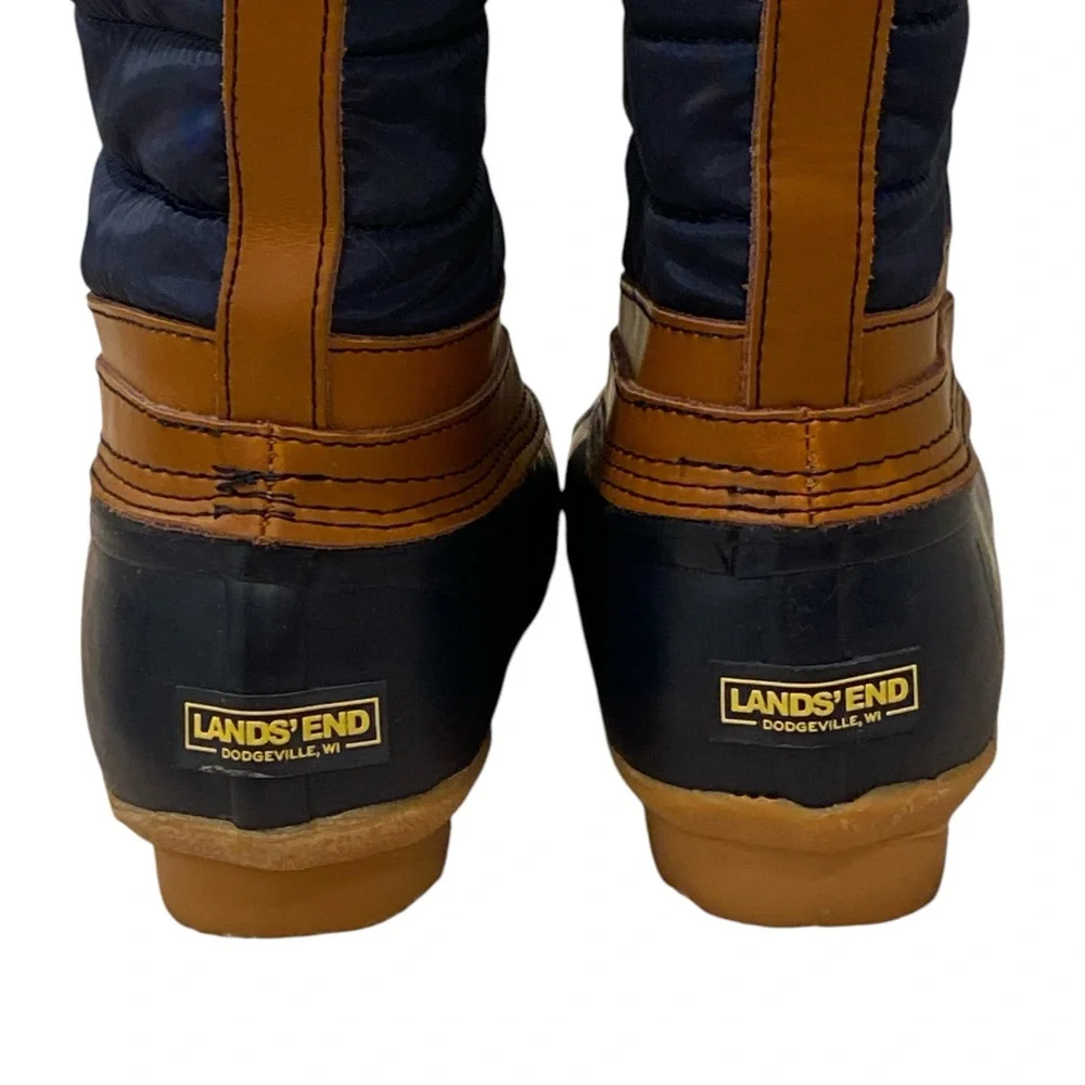 Lands’ End Winter Snow Boots Navy Blue Women’s Size 6 NEW